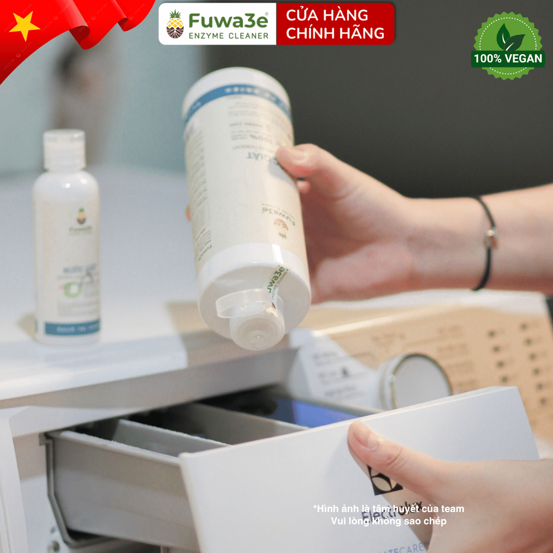 Nước giặt xả hữu cơ enzyme sinh học từ vỏ dứa Fuwa3e 3.5L
