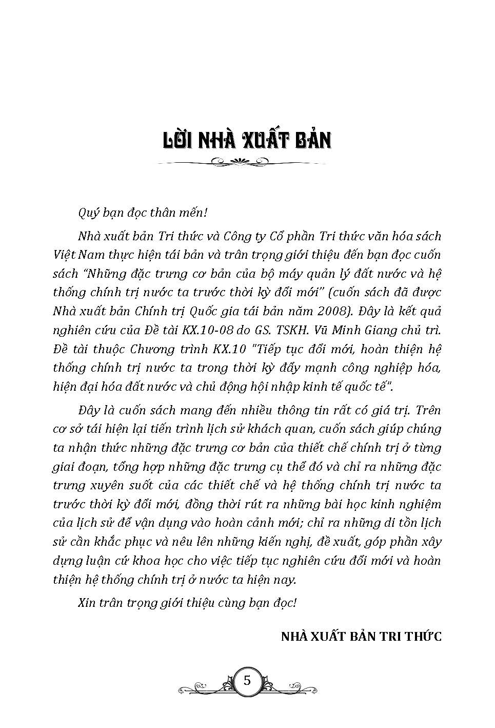 Những Đặc Trưng Cơ Bản Của Bộ Máy Quản Lý Đất Nước Và Hệ Thống Chính Trị Nước Ta Trước Thời Kỳ Đổi Mới 
