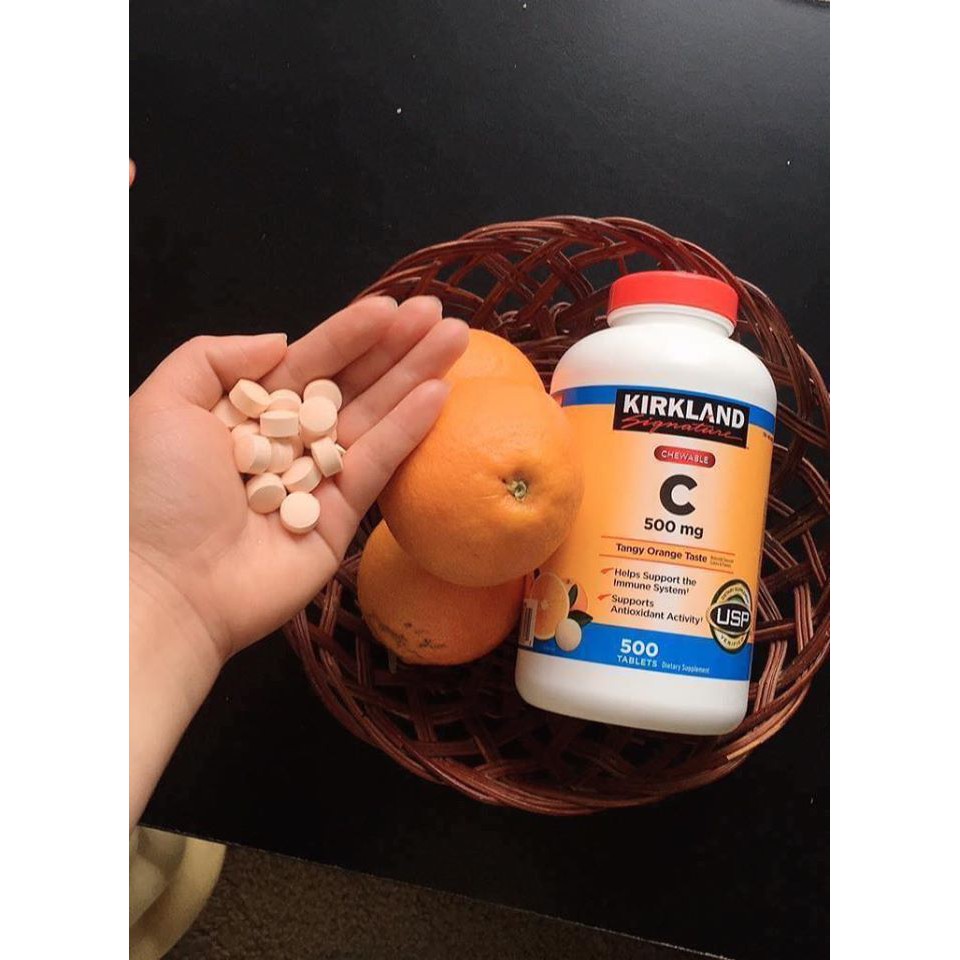 Vitamin C Mỹ Kirkland Signature Chewable Vitamin C 500mg