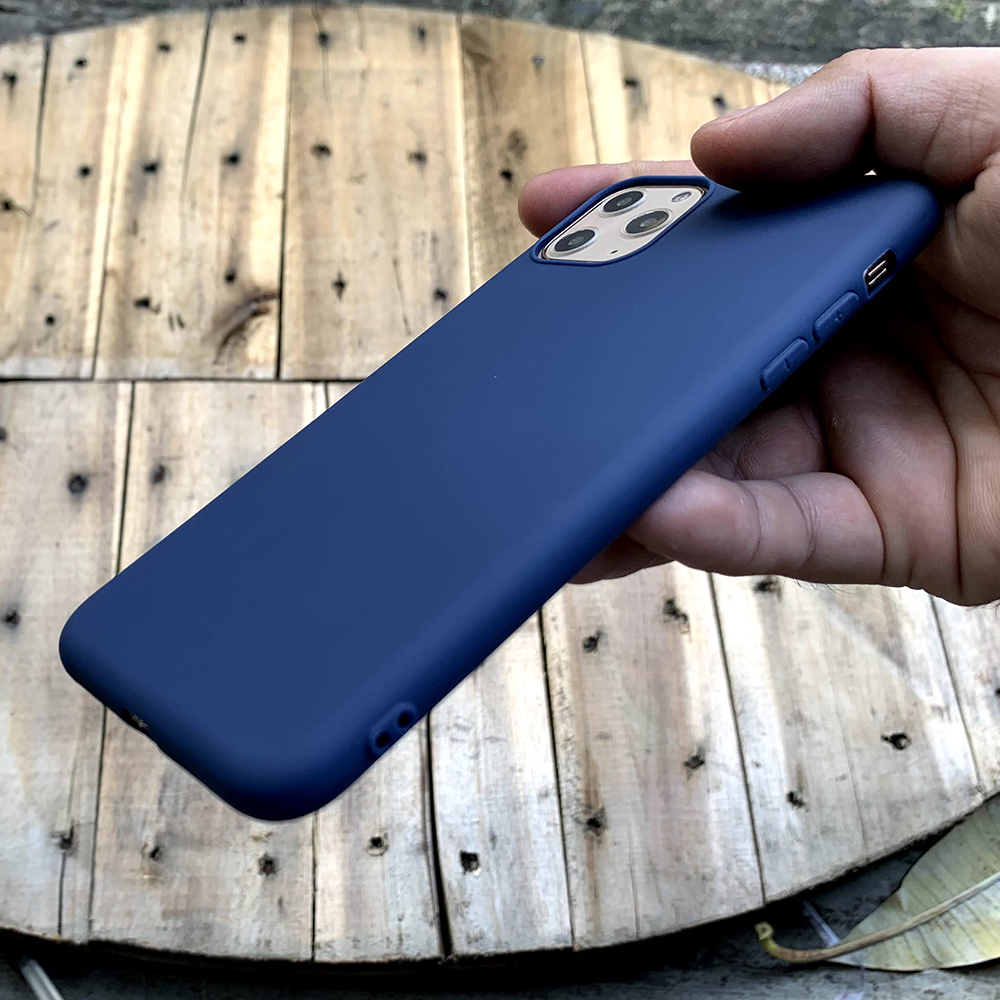 Ốp lưng dẻo mỏng màu xanh dương dành cho iPhone  11 Pro Max - Hàng chính hãng