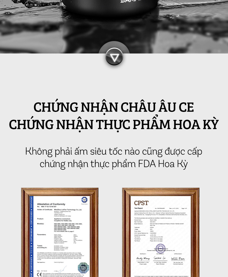 Ấm Siêu Tốc Inox 2 Lớp DAMAS DK-6018B (1.8L) - Hàng Chính Hãng