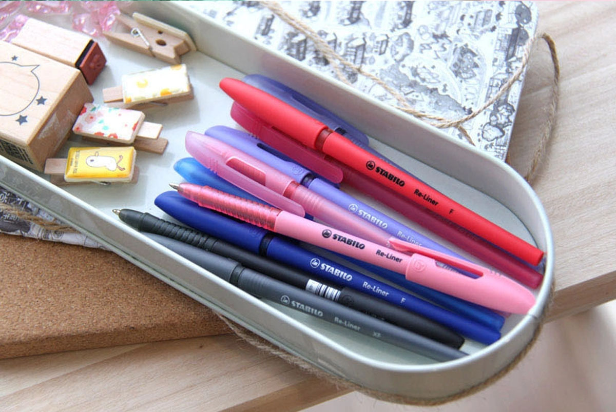 Bộ 3 Bút bi nắp STABILO Re-Liner F 0.7mm (BP868F-C3)