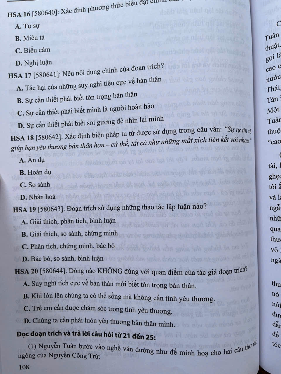 Sách - Chuyên đề trọng tâm ôn thi đánh giá năng lực HSA phần định tính