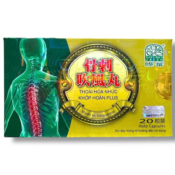 Viên uống đau nhức xương khớp, tê bì chân tay, thiếu chất nhầy khớp gối, khô khớp, thoát vị đĩa đệm Thoái hóa tê nhức khớp - Mã số 1121