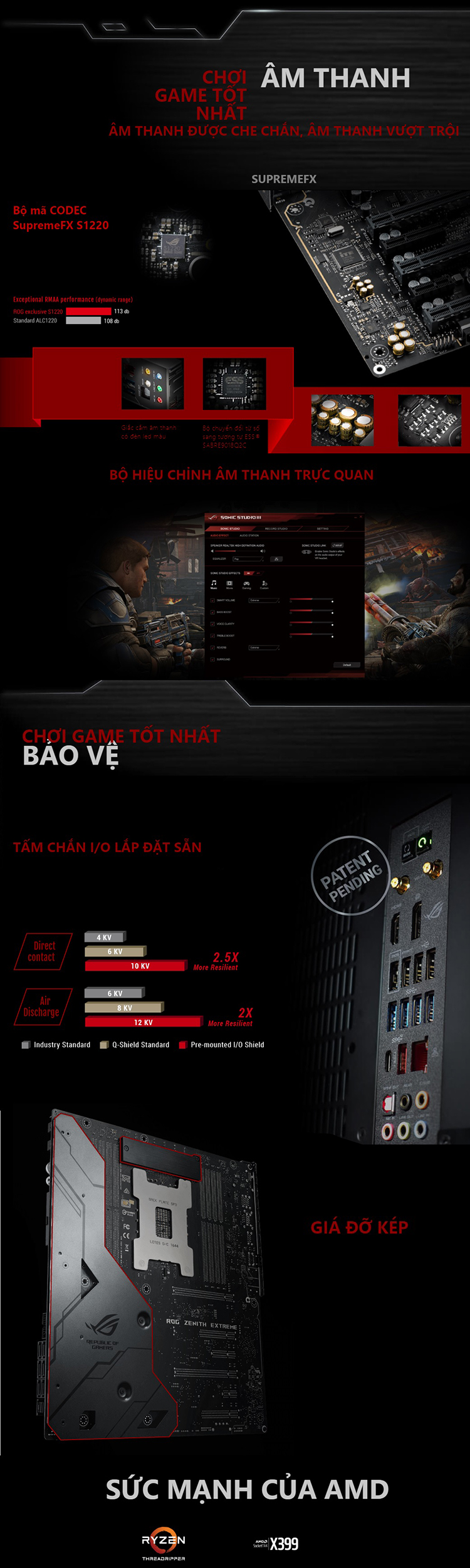 Bo Mạch Chủ Mainboard Gaming ASUS ROG ZENITH EXTREME AMD X399 EATX - Hàng Chính Hãng