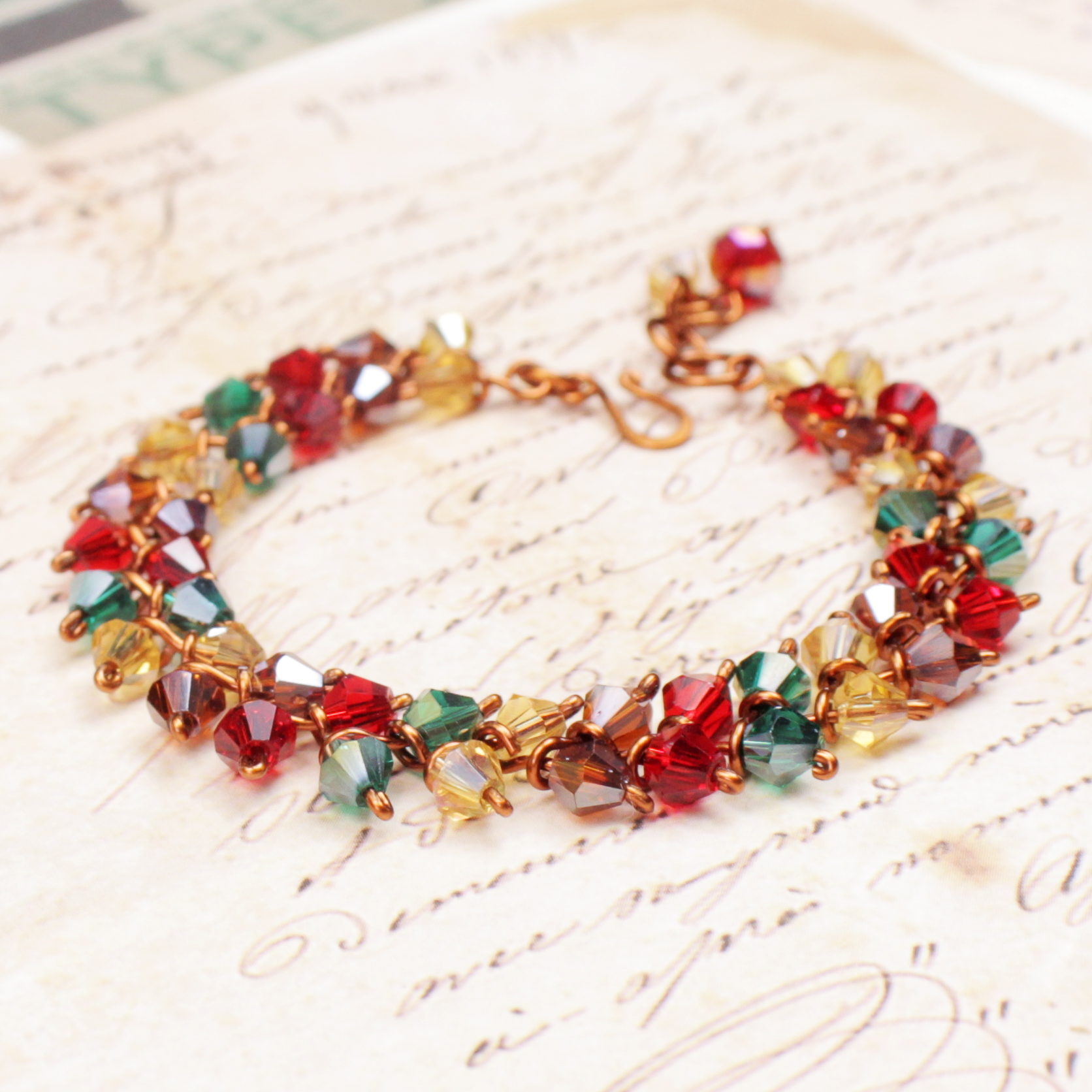 Vòng tay pha lê đẹp màu sắc thời trang cho nữ VTPL0006