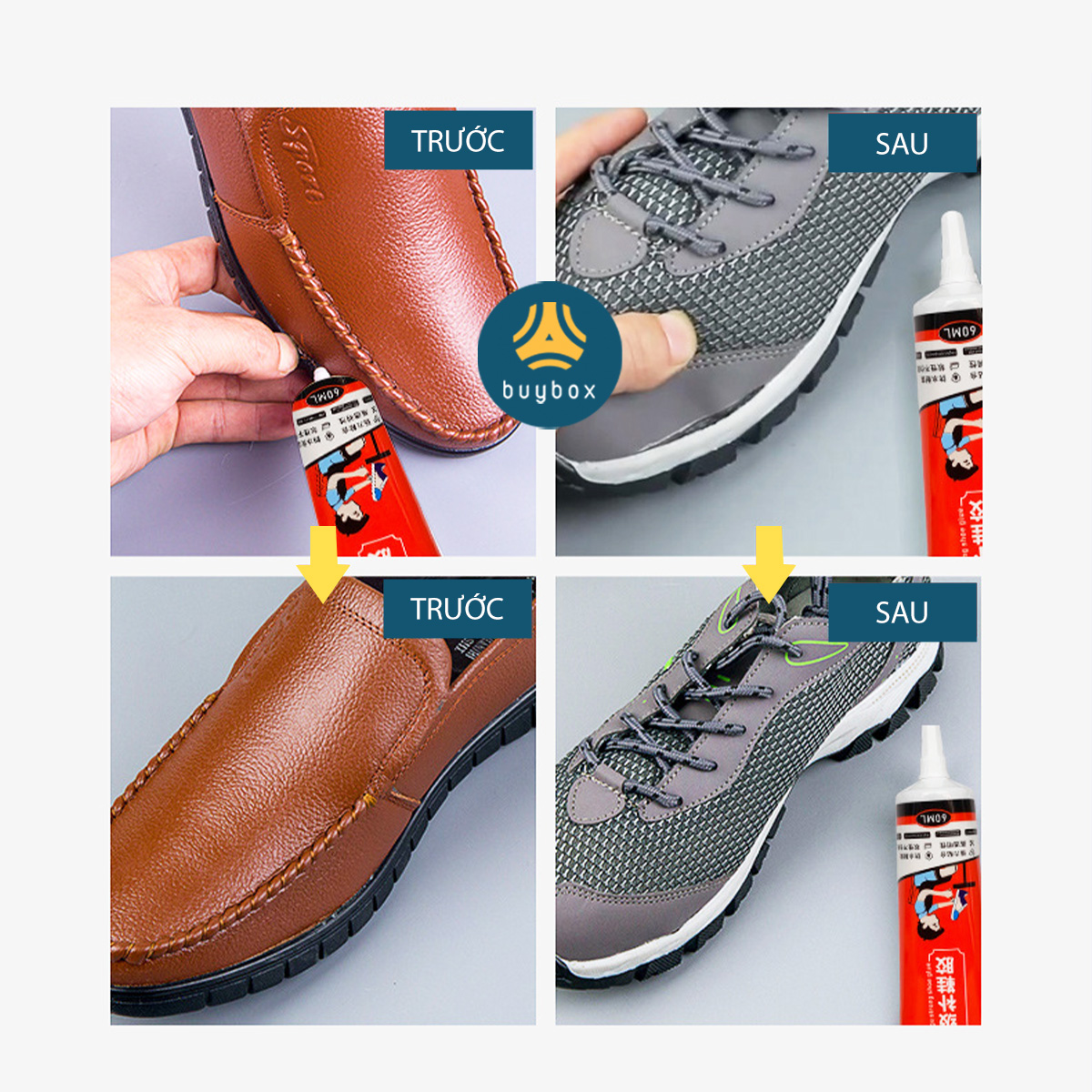 Keo dán giày bền chặt, chống thấm hiệu quả, thiết kế dạng kim dễ dàng sử dụng, tiện lợi - BuyBox - BBPK362