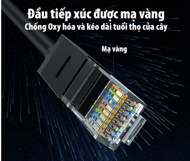 Cáp mạng LAN CAT6 UTP 15M màu Đen Ugreen LAN20165NW102 Hàng chính hãng
