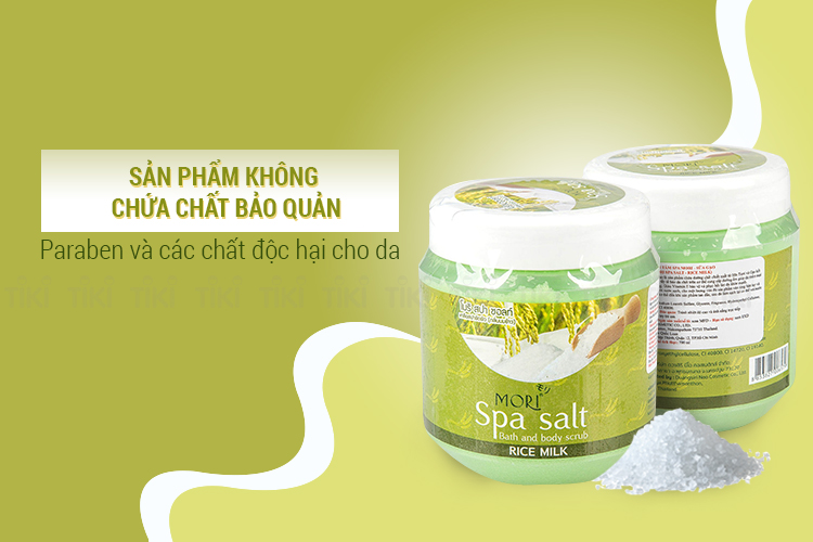 Muối Tắm Spa Mori Sữa Gạo Mori Spa Salt - Rice Milk (700ml)