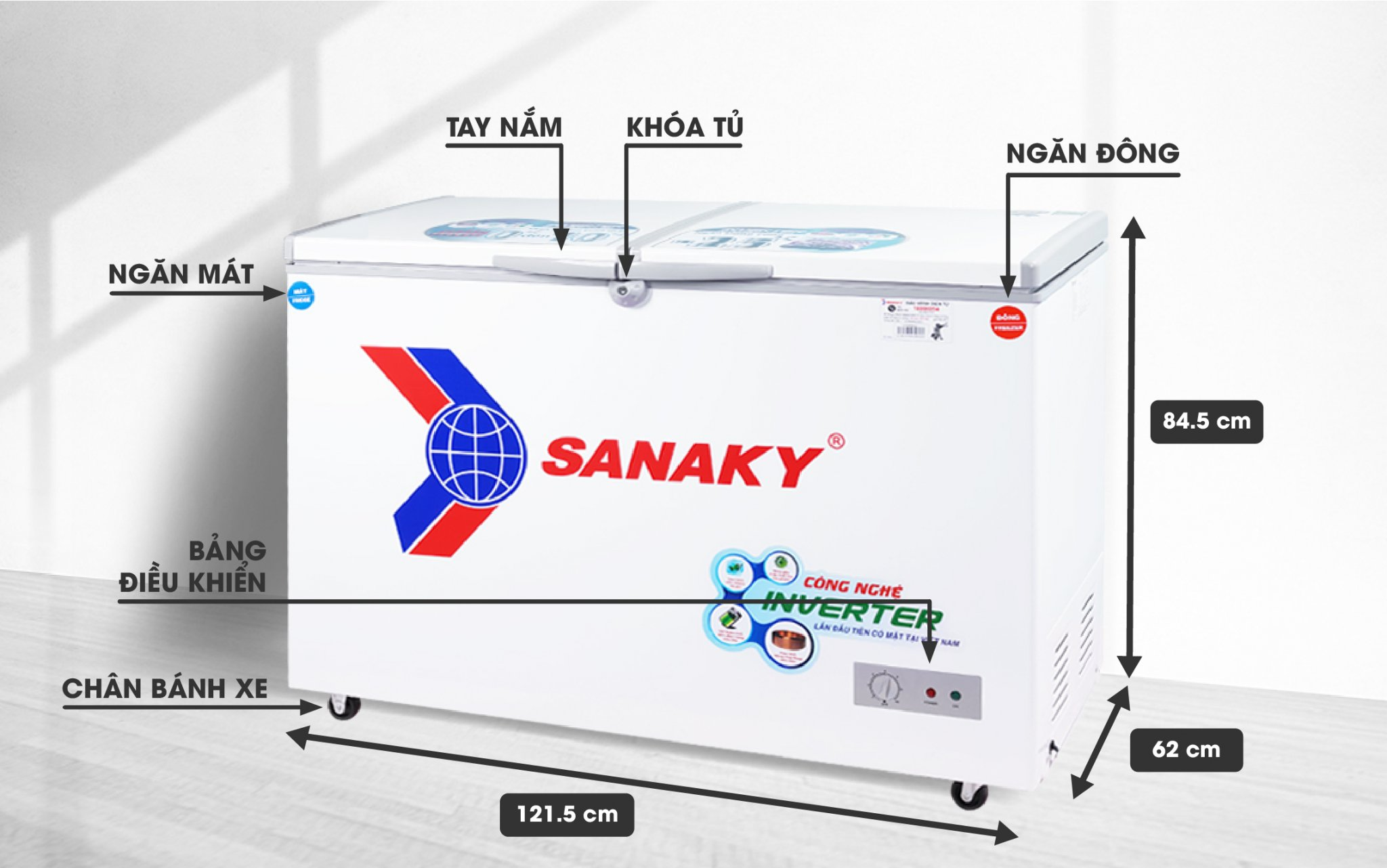 Tủ Đông Sanaky VH-3699W3 (270L) - Hàng Chính Hãng