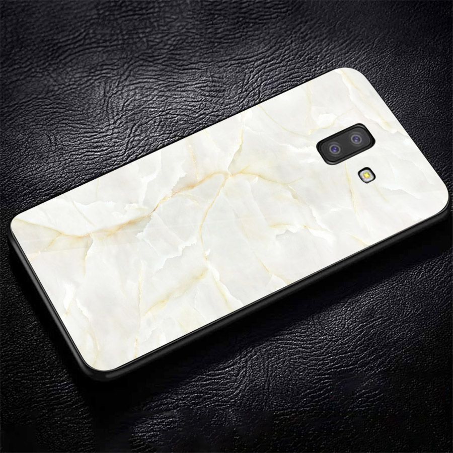 Ốp kính cường lực cho điện thoại Samsung Galaxy J6 - hình vân Đá MS VANDA020