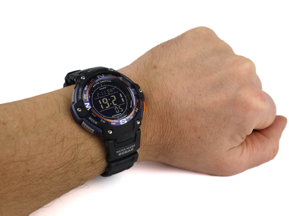 Đồng Hồ Quartz Casio Twin Sensor SGW-100-2BCF Màn Hình Kỹ Thuật Số