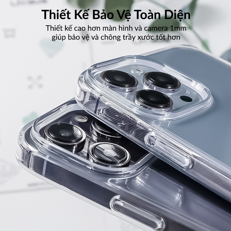 Ốp lưng chống sốc cho iPhone hiệu Likgus Crashproof - Thiết kế trong suốt, chống ố, giúp chống chịu mọi va đập - hàng nhập khẩu