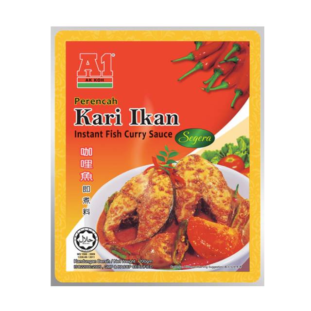 sốt cà ri cá hiệu a1 kari ikan instant fish curry sauce - gói 100g 1