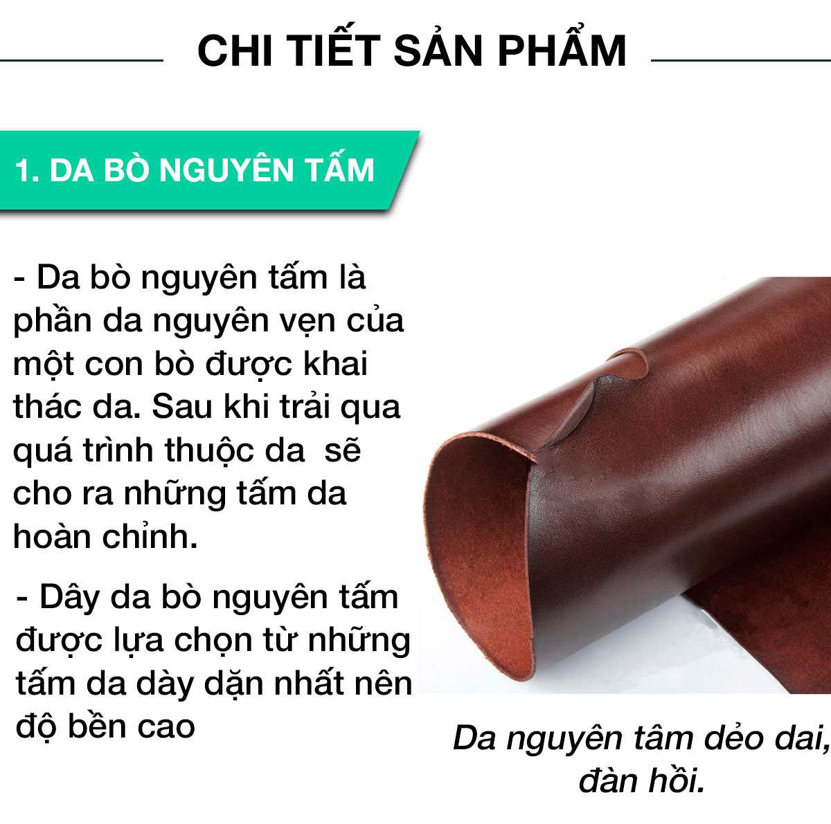 Thắt lưng da bò nguyên tấm L113 cao cấp nhiều mặt Bụi Leather - Bảo hành 12 tháng