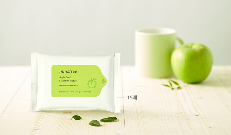 Khăn ướt tẩy trang Innisfree Apple Seed Cleansing Tissue 15 tờ-131171061