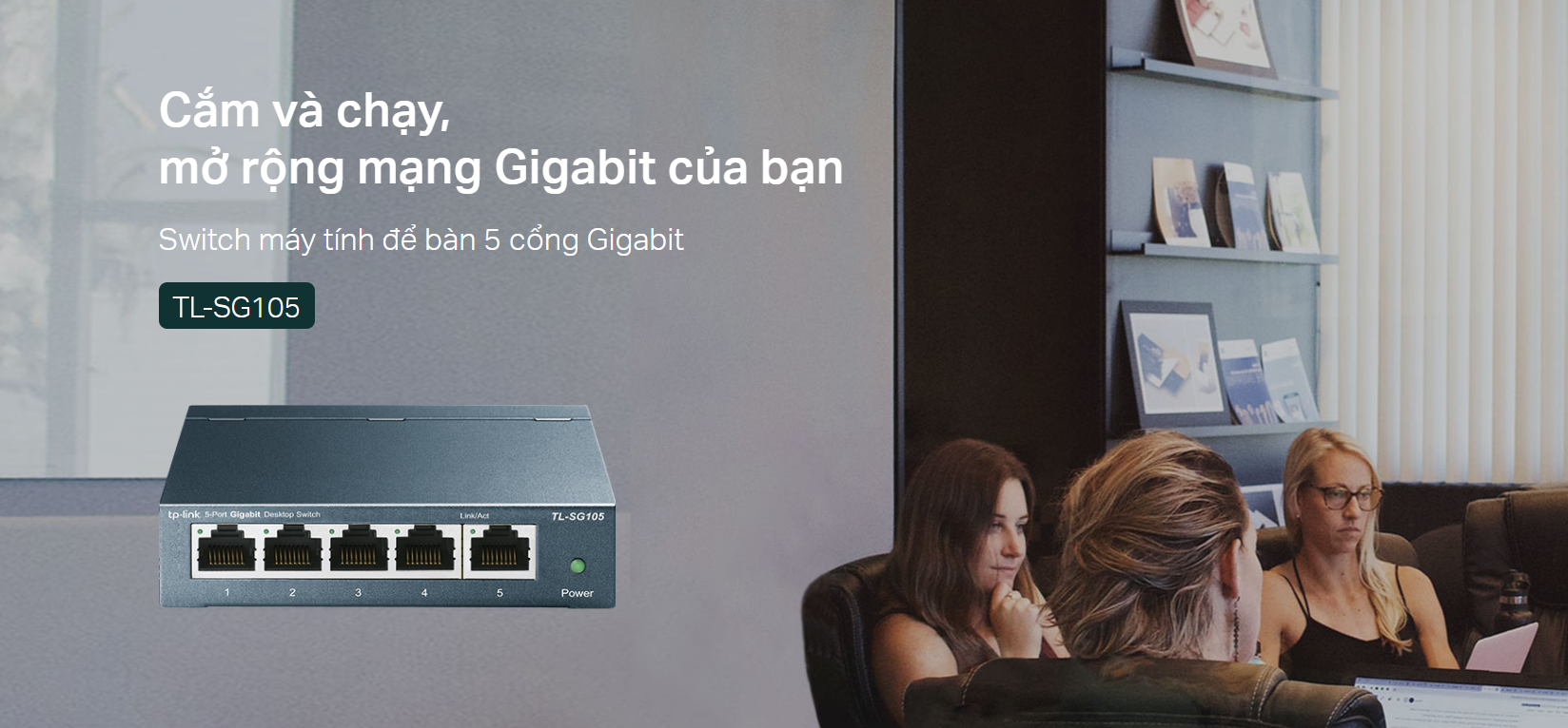 TP-Link TL-SG105 - Switch Để Bàn 5 Cổng Gigabit - Hàng Chính Hãng