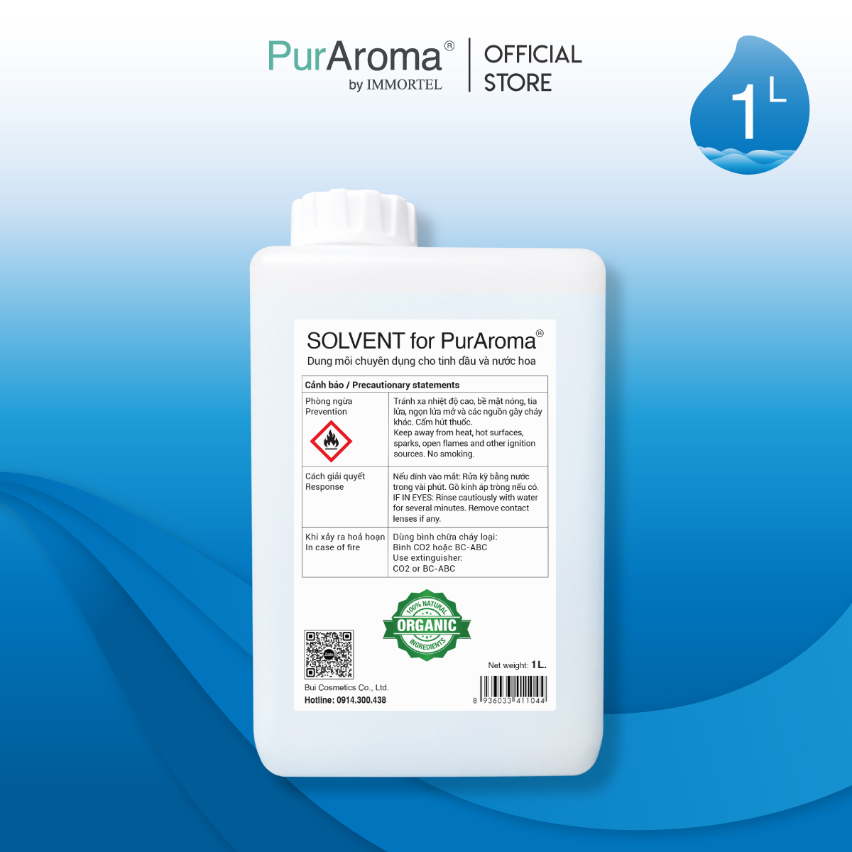 Dung Môi PurAroma Chuyên Dụng Cho Tinh Dầu Và Nước Hoa - 500mL 1L 2L - Chính Hãng Pháp