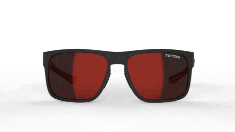 Kính mát thể thao Unisex Tifosi Swick - Gọng Satin Black/Crimson, Tròng Smoke Red