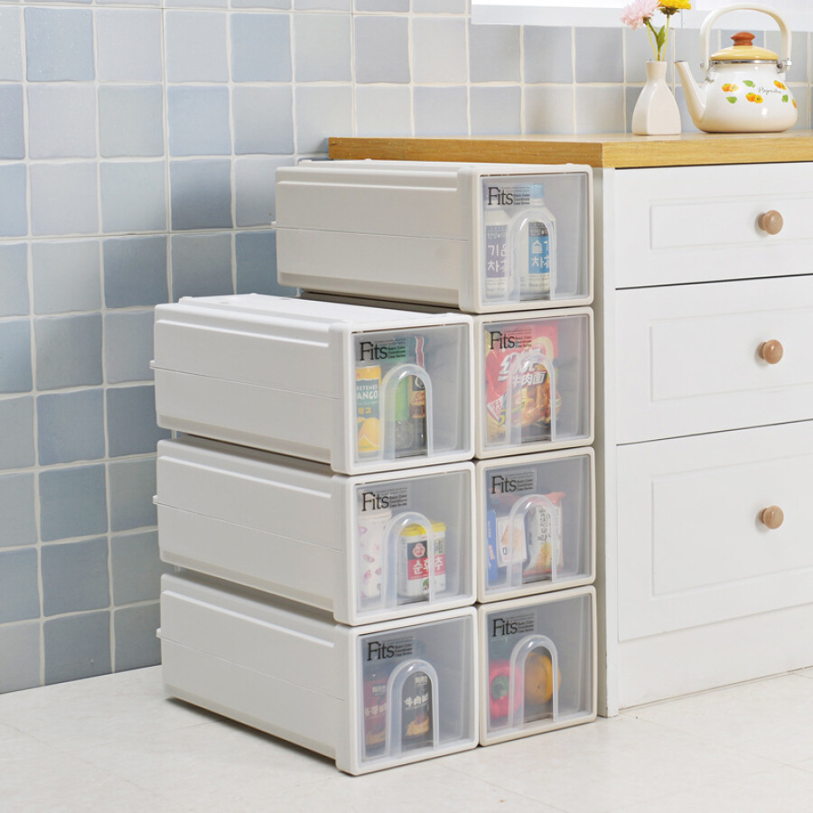 Jinghuisi create JH0822 drawer storage box M plastic desktop debris drawer office clothing thickening wardrobe storage box clothes toy storage box storage box storage box trumpet