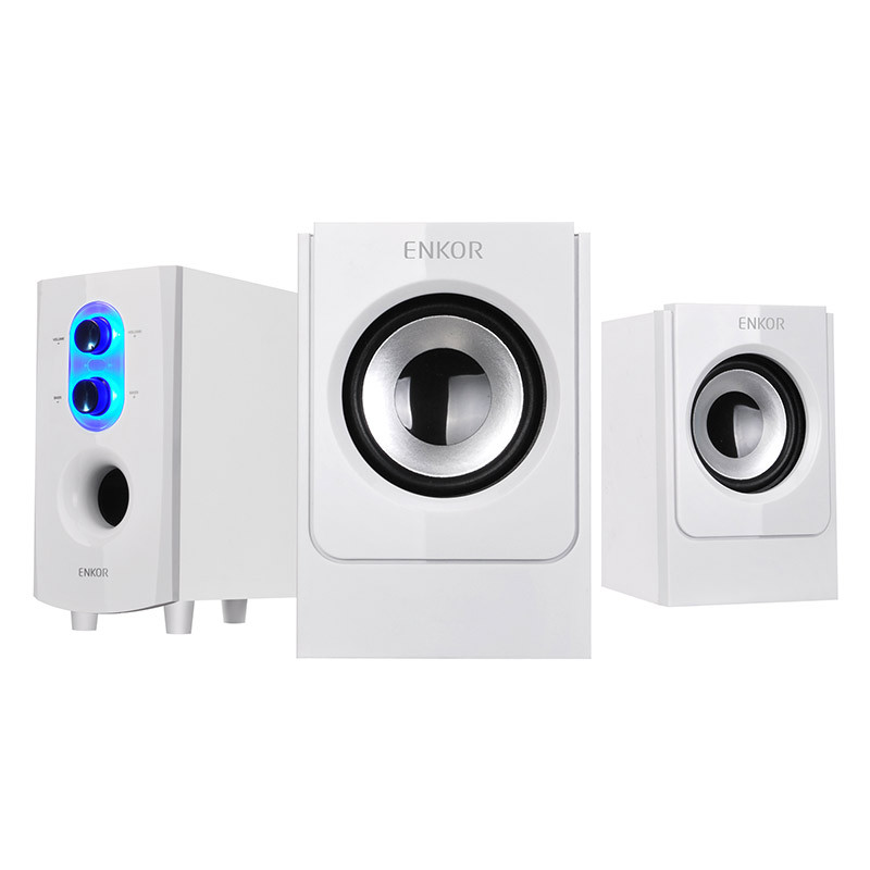 Enke (ENKOR) E60B computer multimedia notebook wood Bluetooth speakers 2.1 combination audio subwoofer support U disk SD card blue