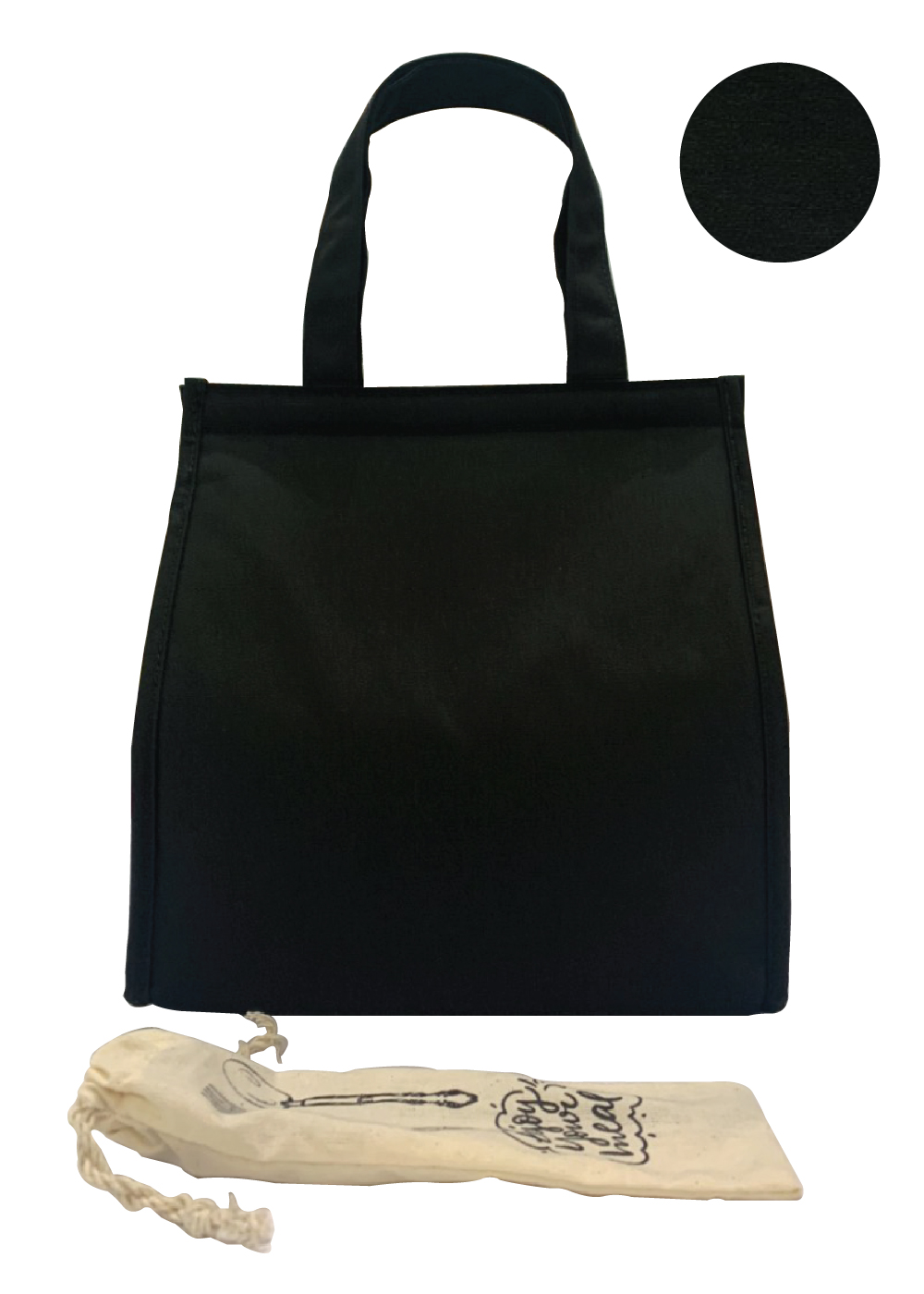 Túi đựng hộp cơm màu đen