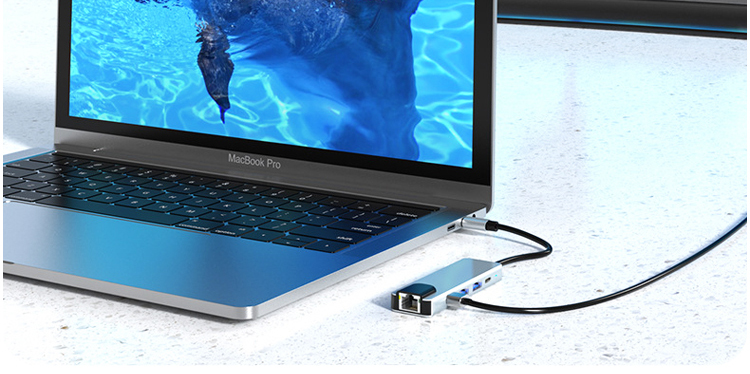 bộ chia cổng usb, hub type c ht sys 5in1