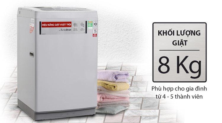 Máy Giặt Cửa Trên Inverter LG T2108VSPM (8kg) - Hàng Chính Hãng Máy Giặt Cửa Trên Inverter LG T2108VSPM (8kg) - Hàng Chính Hãng