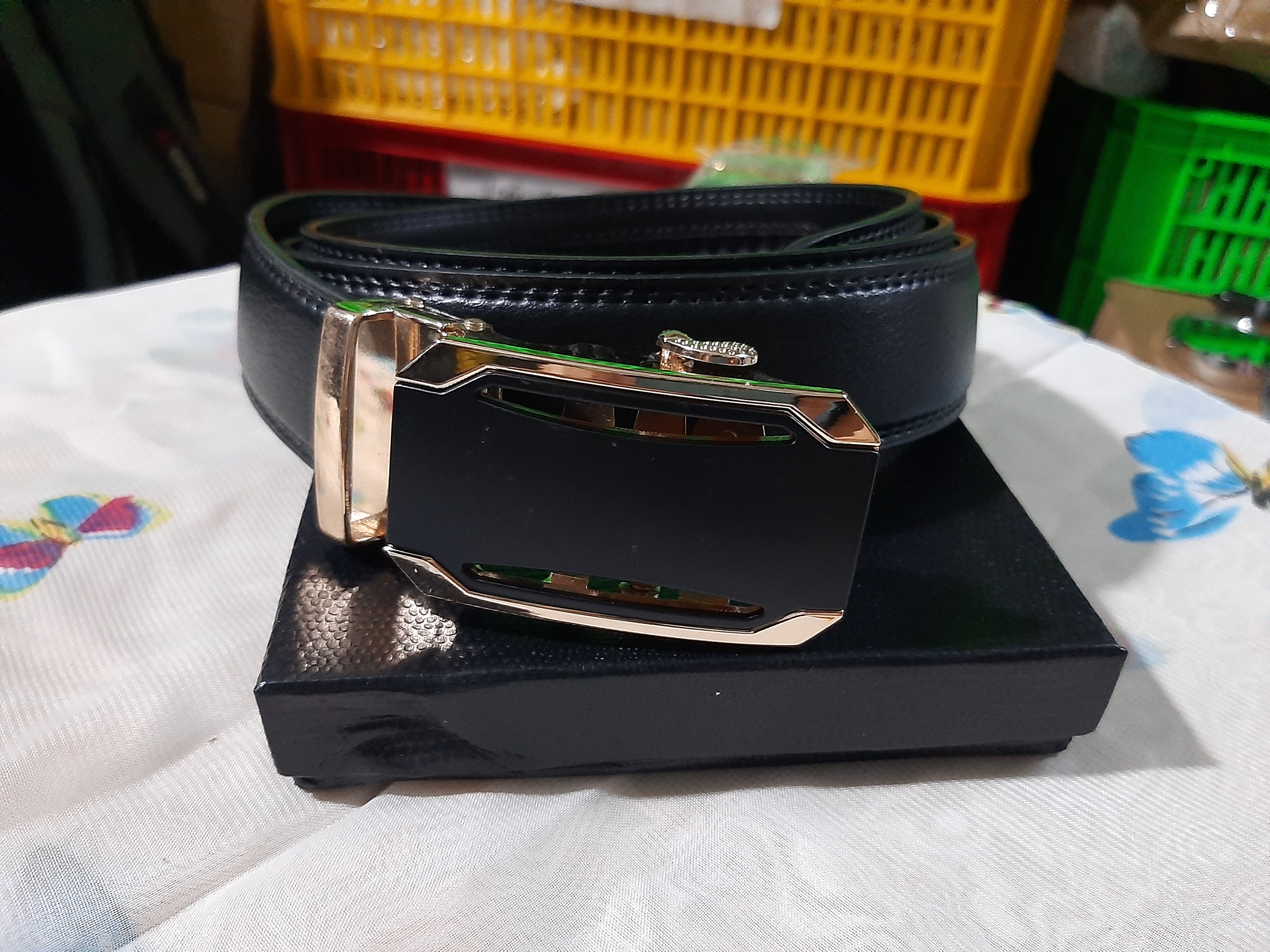 Dây nịt nam dây da khóa tự động phong cách Hàn Quốc hình con voi phong thủy SNT-DL57