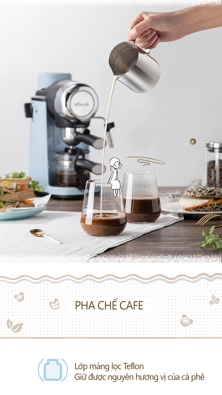 Máy Pha Cafe Gia Đình Bear JA02N1 240ml - Hàng Chính Hãng