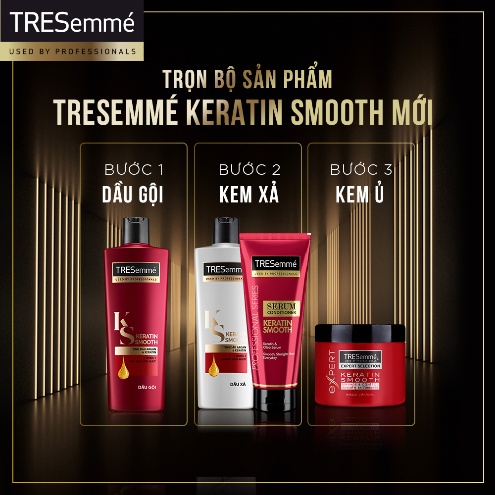 Tinh Chất Tresemmé Keratin Smooth Tinh Dầu Argan Và Keratin Vào Nếp Suôn Mượt (170ml)