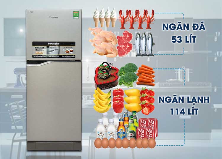 Tủ Lạnh Inverter Panasonic NR-BA188PSVN (167L)