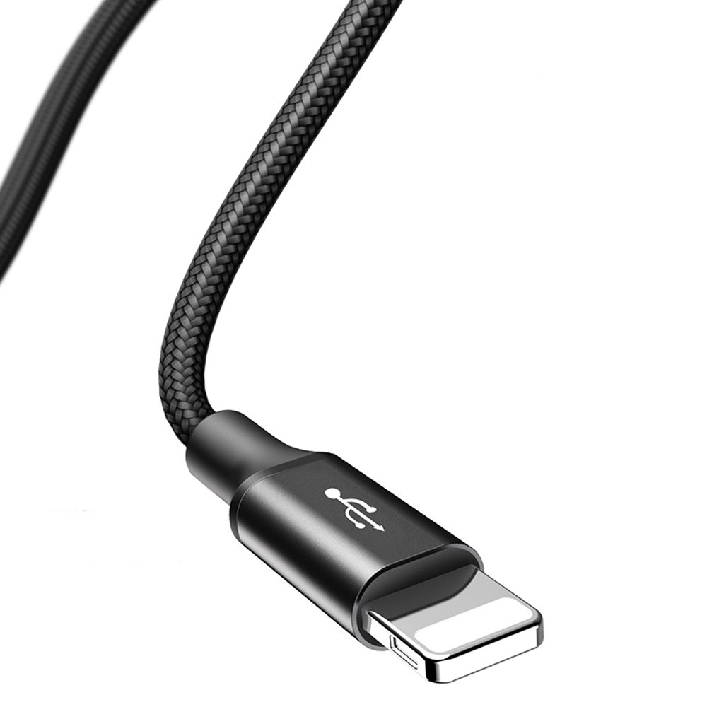 Dây sạc cho smartphone - tương thích hầu hết các loại điện thoại iPhone/Samsung/Xiaomi/Oppo  hỗ trợ sạc nhanh 3.0A, 120 cm - Baseus 3 in 1 Rapid Series LV.145- Hàng Chính Hãng