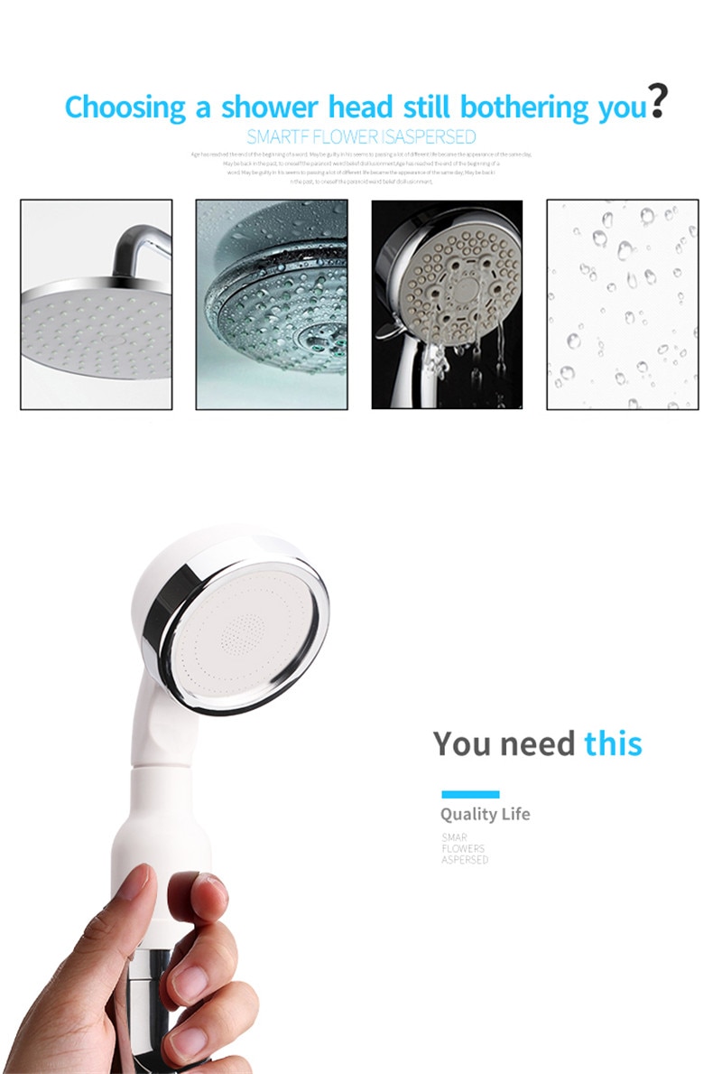 Vòi Sen Tăng Áp Lõi Gốm Lọc bẩn, Tiết Kiệm Nước YE-6612