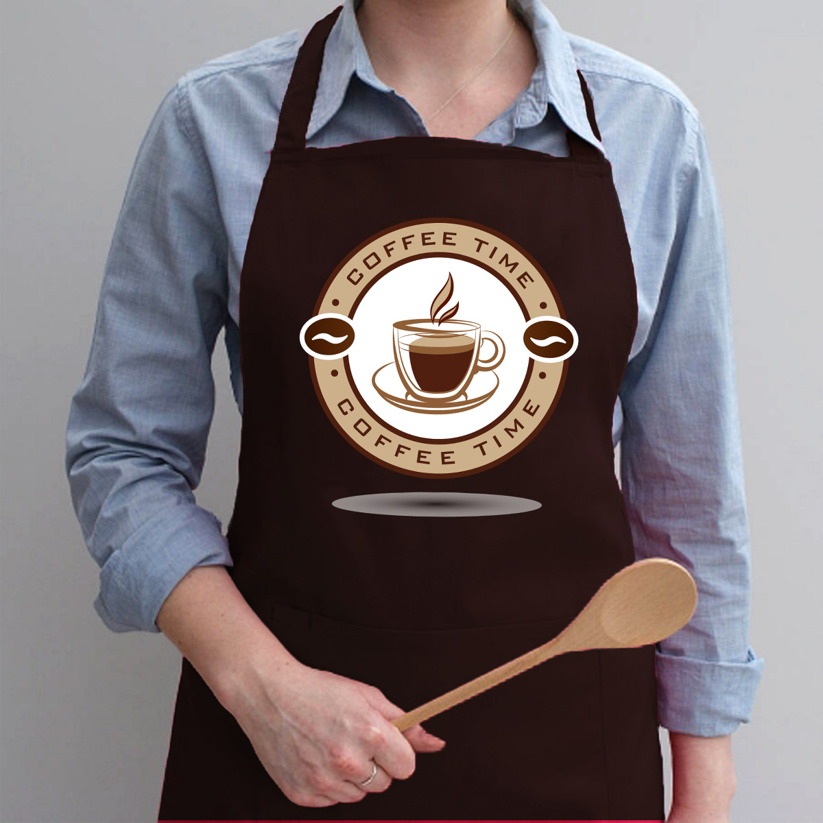 Tạp Dề Làm Bếp In Hình Coffee time - ACQDA013