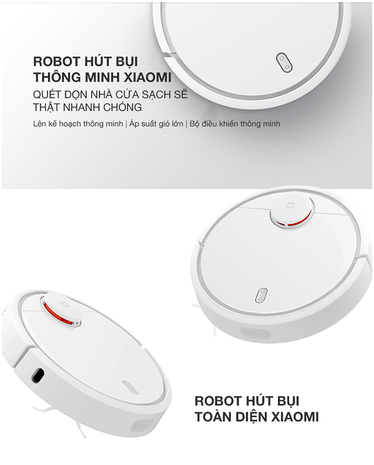 Robot Hút Bụi Xiaomi SKV4000CN Mi Robot Vacuum - Hàng Chính Hãng