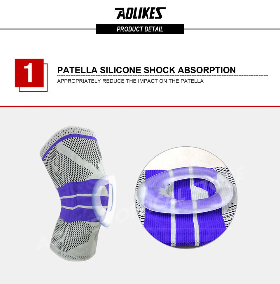 Đai Bảo Vệ Đầu Gối Hỗ Trợ Phục Hồi Dây Chằng Xương Khớp Sport Knee Protector AOLIKES YE-7221