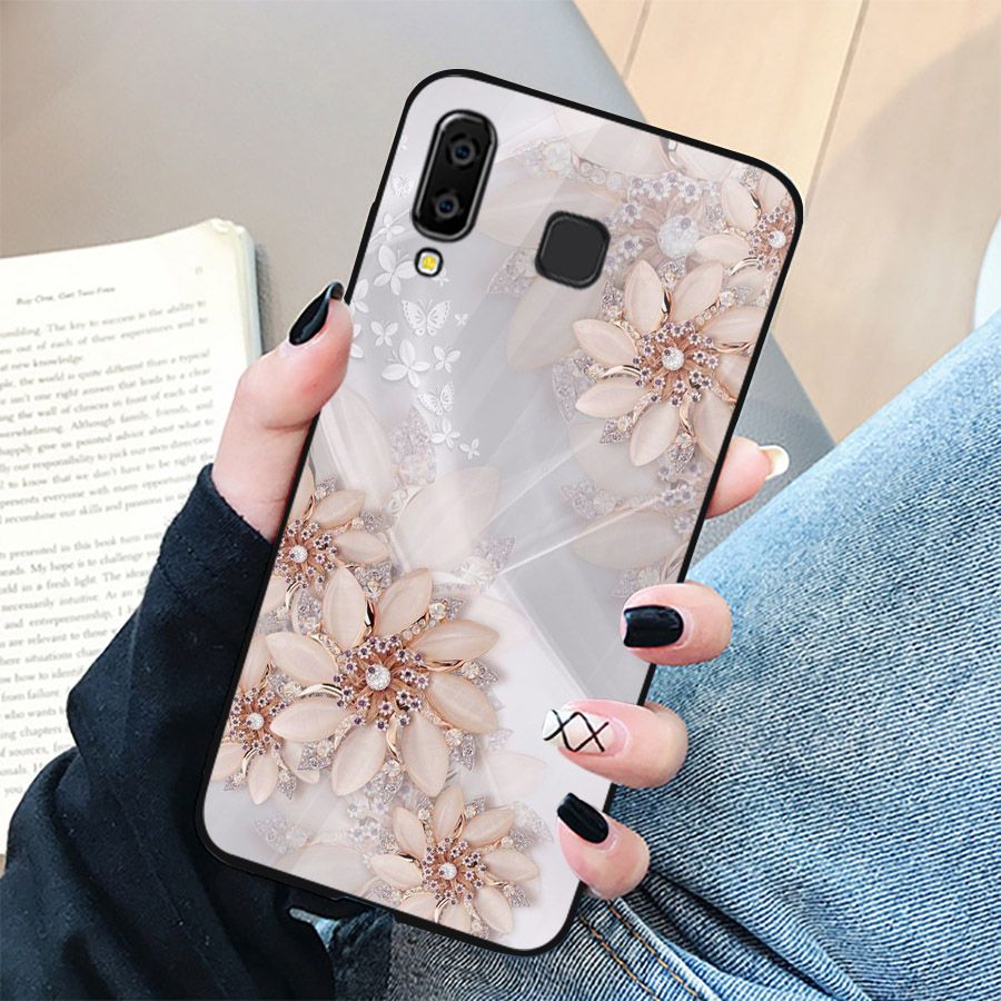 Ốp điện thoại kính cường lực cho máy Samsung Galaxy A50 - ngọc hoa MS NGHOA020
