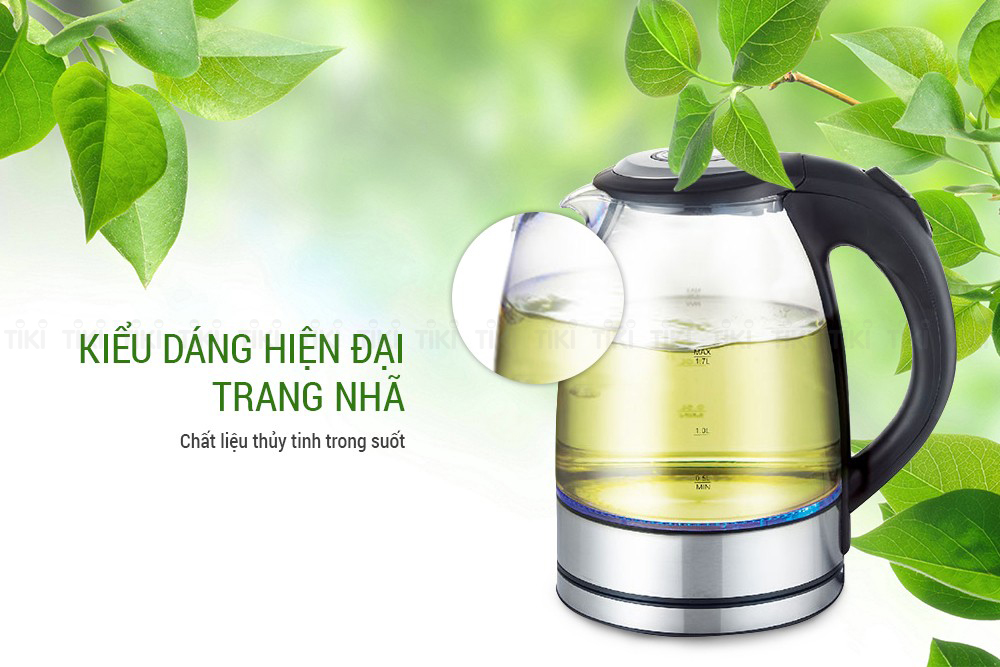 Ấm Điện Đun Nước Thủy Tinh Lock&Lock EJK317BLK (1.7L)