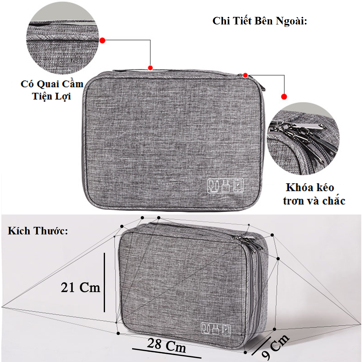 Túi đựng Phụ kiện Chống Sốc