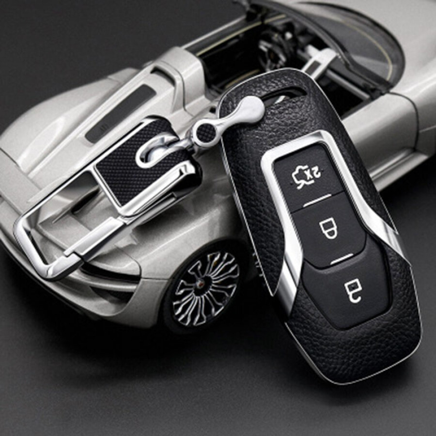 Car Accessories Top Layer Leather Car Key Case Keychain For Ford 15-17 EDGE/13-16 new Mondeo 2.0L/16-17 Explorer 2.3 T Car Accessories Top Layer Leather Car Key Case Keychain For Ford 15-17 EDGE/13-16 new Mondeo 2.0L/16-17 Explorer 2.3 T