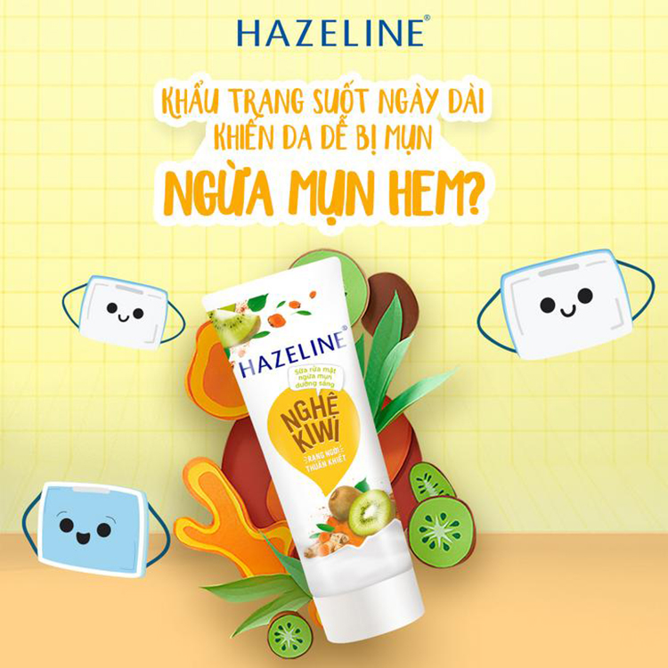 Sữa Rửa Mặt Sáng Da Hazeline Kiwi Nghệ 67183449 (100g)