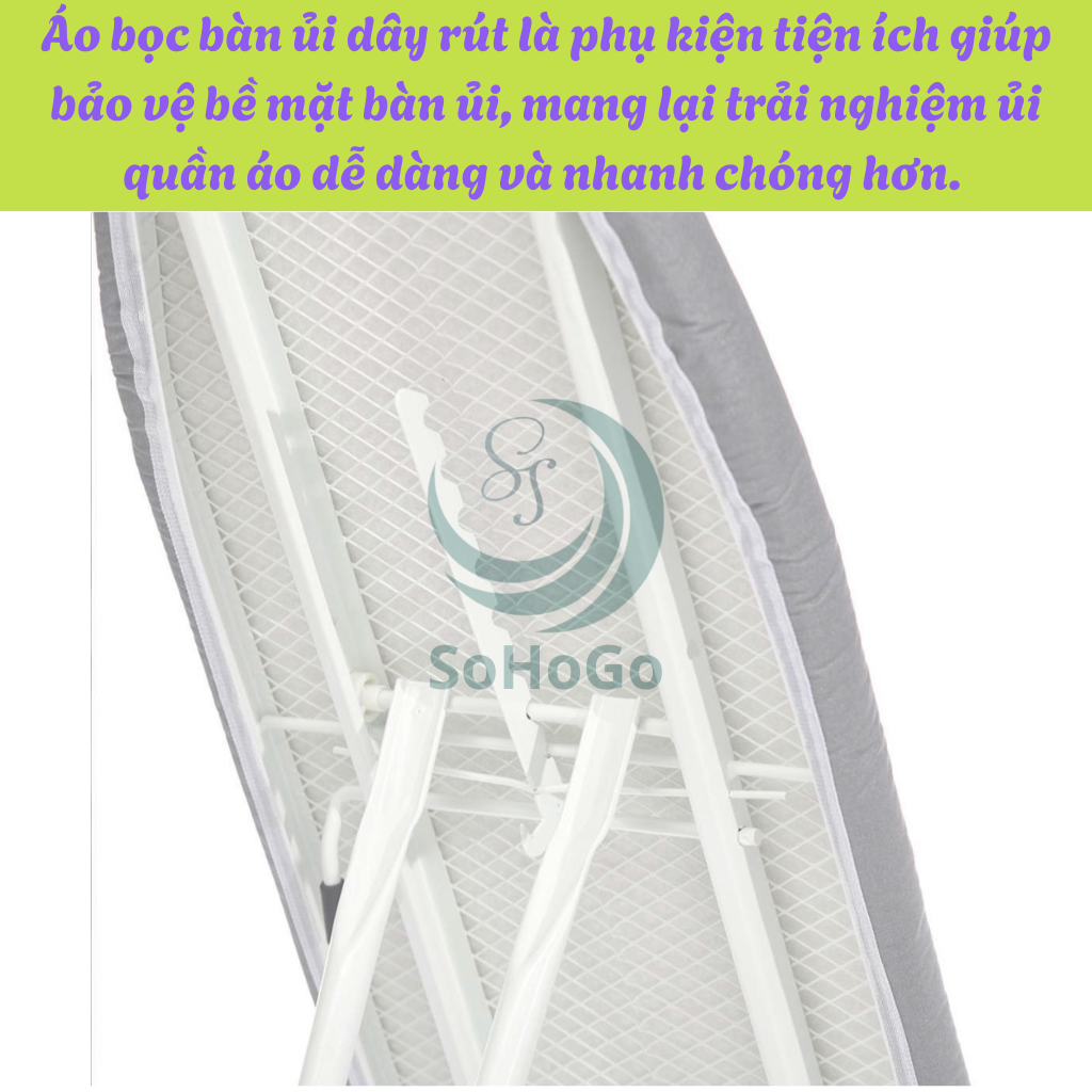 Áo bọc/ áo trùm bàn ủi đồ có lót mút- Nhiều Size- Nhiều Màu 