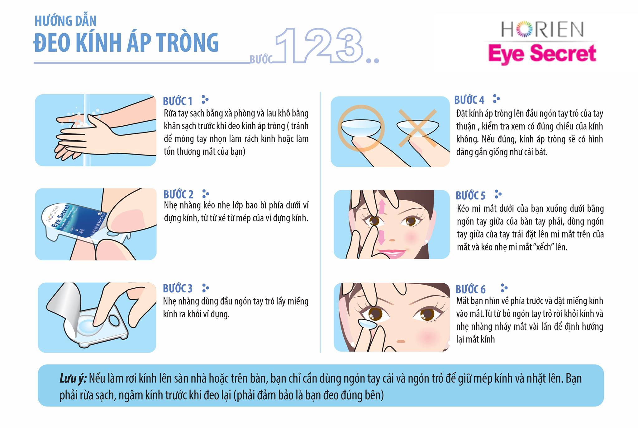 [Một cặp] Kính Áp Tròng Trong Suốt Dùng 3 Tháng Eye Secret KT3T 