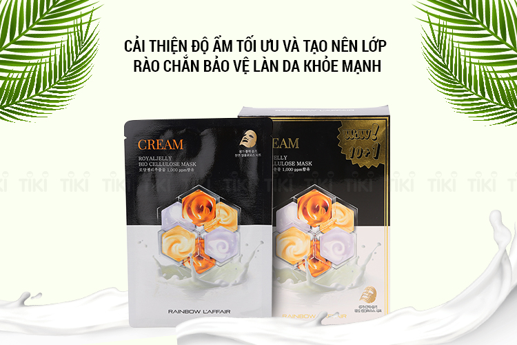 Hộp 11 Miếng Mặt Nạ Dưỡng Da Rainbow L’Affair Royal Jelly Bio Cellulose Mask