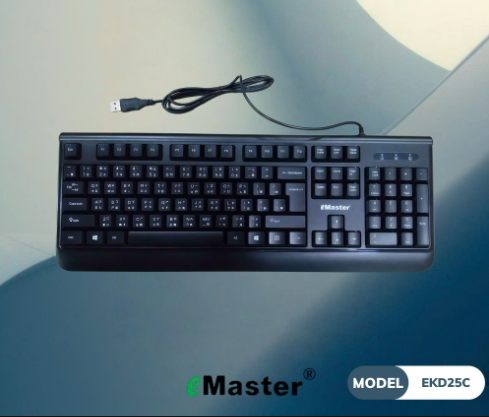 Bàn phím có dây Tiếng Hoa eMaster EKD25C - Hàng chính hãng