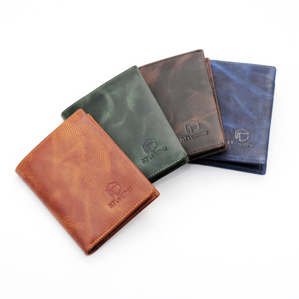 Ví đứng da bò pull-up AT Leather 063D