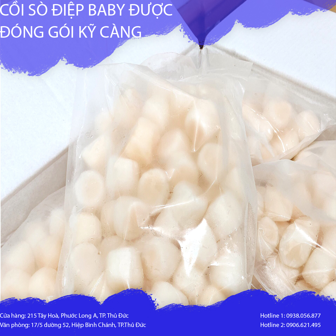 Còi sò điệp baby ( size 80-100 còi)- 1kg