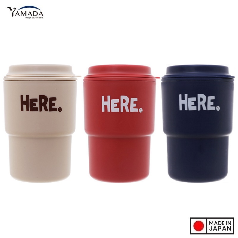 Cốc giữ nhiệt Here Inomata 320m có nắp xoay để đậy kín giữ nhiệt & đảm bảo an toàn vệ sinh - Hàng nội địa Nhật Bản |#Made in Japan|