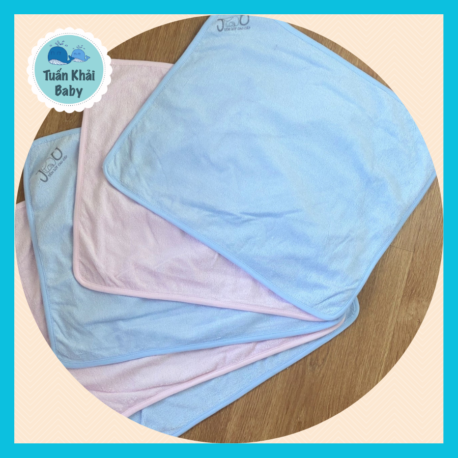 Túi 5 Miếng lót chống thấm JOU001, 1 mặt cotton 100% mềm mịn, 1 mặt nhựa PE chống thấm nước, kích thước 35x40 cm